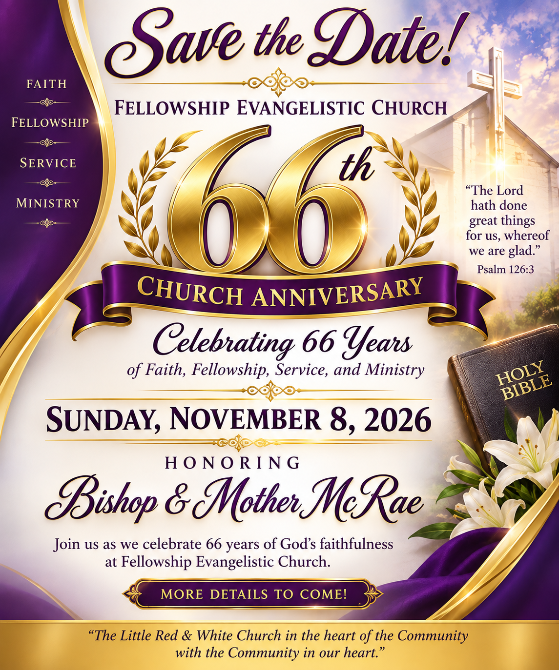 Fellowship Evangelistic Church 66th Anniversary