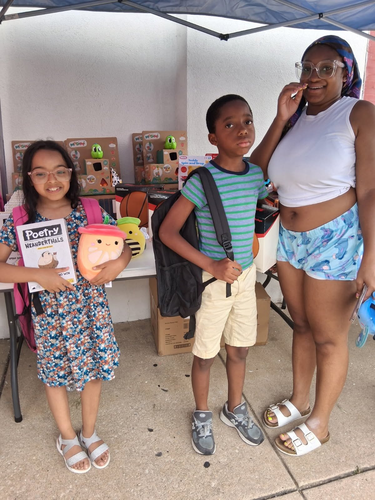 Children and family at the Back-to-School community outreach